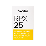 RPX black and white negative film | 35 mm | 36 recordings | ISO 25/100/400